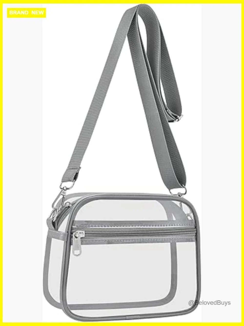 Stadium Approved Clear Crossbody Bag with Adjustable Strap for Concerts